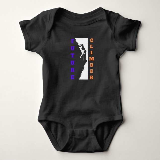 Future Rock Climber Baby Bodysuit (Front)