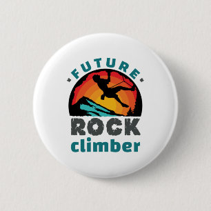 Future Rock Climber Mountain Climbing 2 Inch Round Button