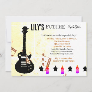 Future Rock Star Baby Shower Invitation