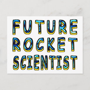 Future Rocket Scientist In 3D Postcard