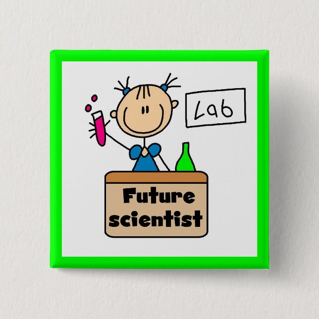 Future Scientist 2 Inch Square Button (Front)