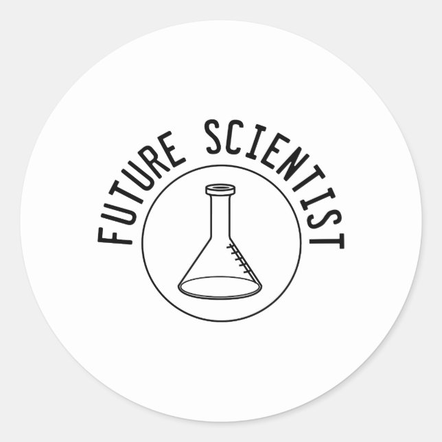 Future Scientist Classic Round Sticker (Front)