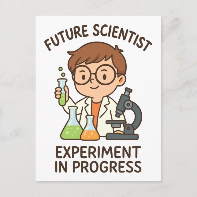 Future Scientist – Experiment in Progress Postcard (Front)