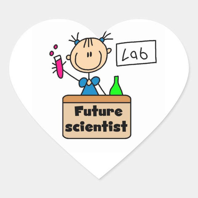 Future Scientist Heart Sticker (Front)