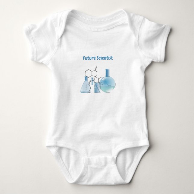 Future Scientist In A Lab Baby Bodysuit (Front)