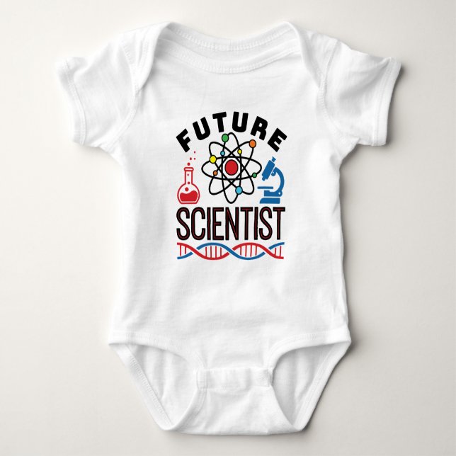 Future Scientist Science Lover STEM Baby Bodysuit (Front)