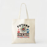 Future Scientist Science Lover STEM Tote Bag<br><div class="desc">Future scientist design for chemistry,  physics or biology student. Perfect STEM design for anyone who wants to be a chemist,  physicist or biologist.   Future scientist novelty design features graphics of atom,  microscope,  beaker and DNA. Great to wear to science fair or science camp.</div>