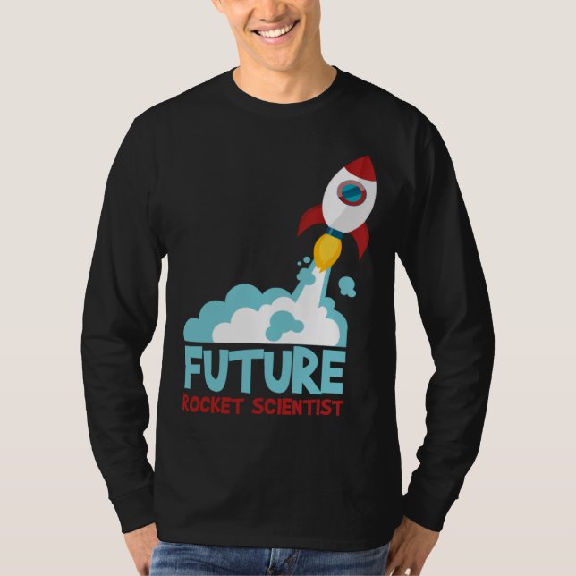 Future Scientist Science Rocket Ship Kids  Astrona T-Shirt (Front)