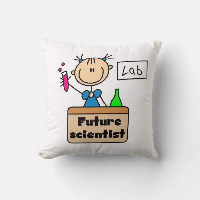 Future Scientist Throw Pillow (Front)