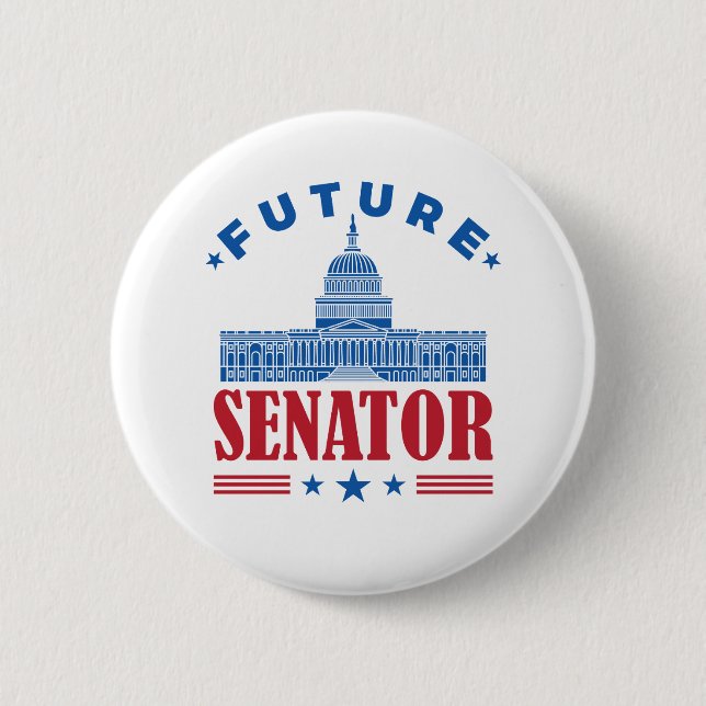 Future Senator 2 Inch Round Button (Front)