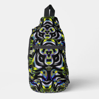 Future Shapes Metallic Yellow Prism Sling Bag