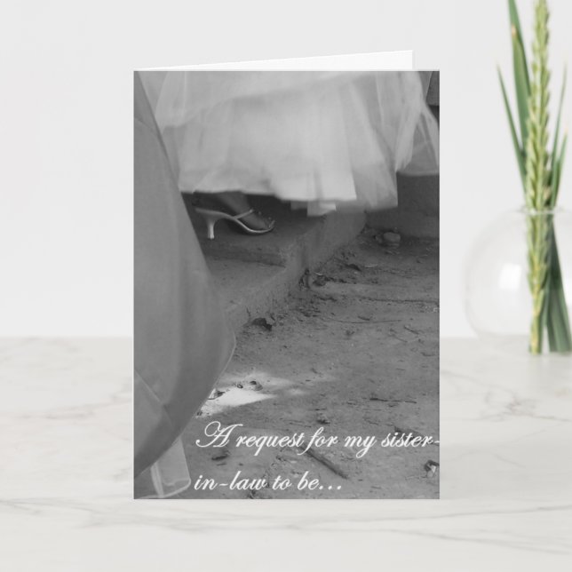 Future Sister-in-Law Maid of Honour Request Card (Front)