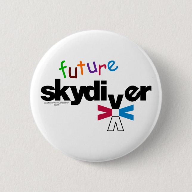 Future Skydiver 2 Inch Round Button (Front)