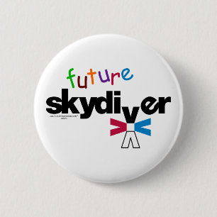 Future Skydiver 2 Inch Round Button
