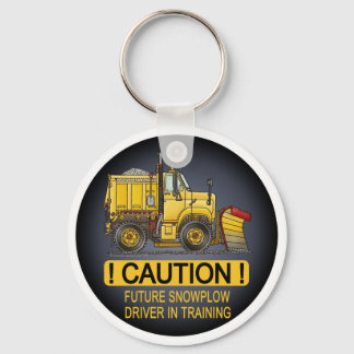 Future Snow Plow Truck Driver Key Chain