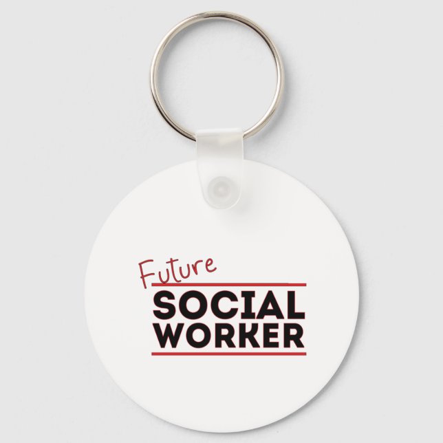 Future Social Worker Keychain (Front)