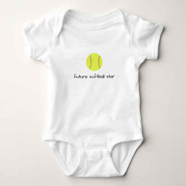 Future Softball Star Baby Bodysuit (Front)
