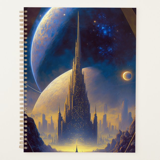 Future Space City Sci-Fi Art Planner (Front)