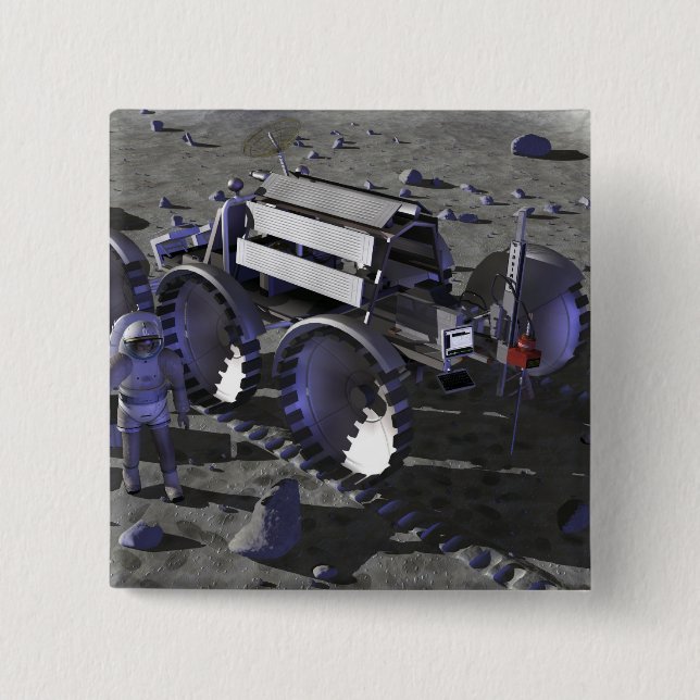 Future space exploration missions 10 2 inch square button (Front)