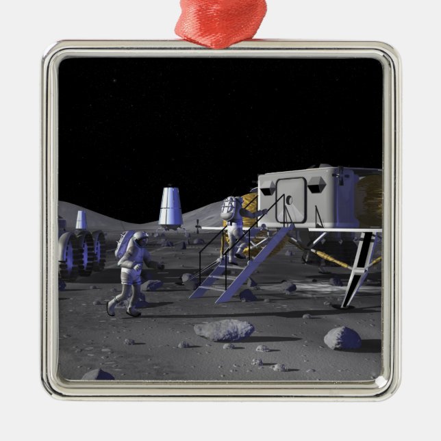 Future space exploration missions 13 metal ornament (Front)