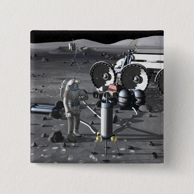 Future space exploration missions 2 2 inch square button (Front)