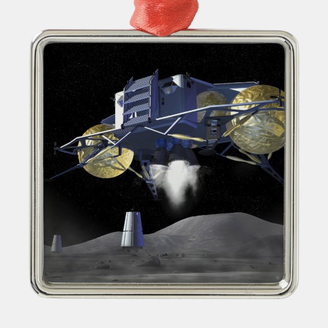 Future space exploration missions 4 metal ornament (Front)