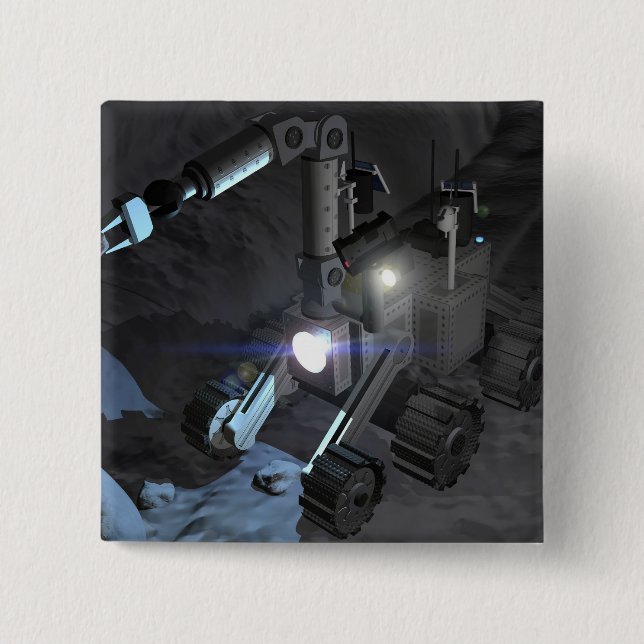 Future space exploration missions 6 2 inch square button (Front)