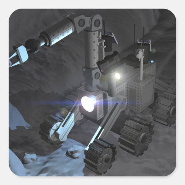 Future space exploration missions 6 square sticker (Front)