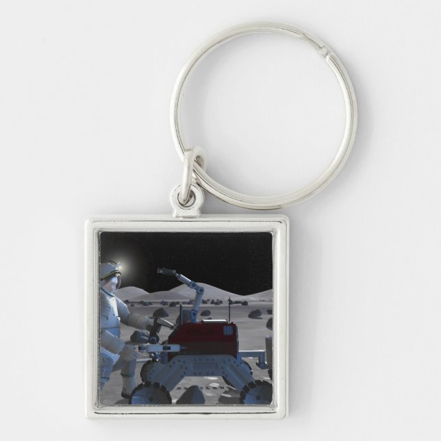 Future space exploration missions 7 keychain (Front)