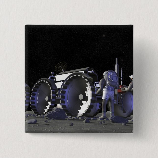 Future space exploration missions 9 2 inch square button (Front)