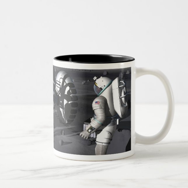 Future space exploration missions Two-Tone coffee mug (Right)