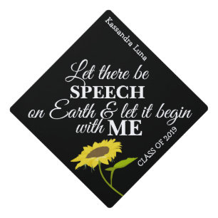 Future Speech Pathologist Grad Single Sunflower Graduation Cap Topper
