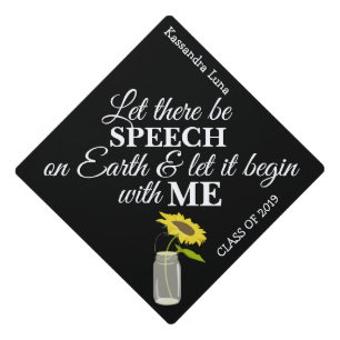 Future Speech Pathologist Grad Single Sunflower Graduation Cap Topper