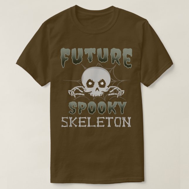 Future Spooky Skeleton Halloween Shirt Funny T-Shi (Design Front)