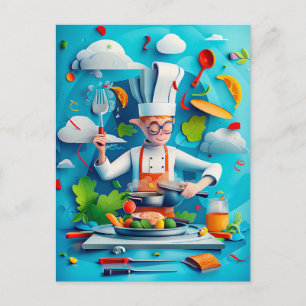 Future Star Chef Dream for Kids  Description: Holiday Postcard