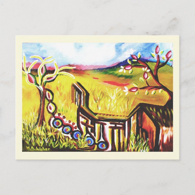 Future summer in the countryside art postcard (Front)