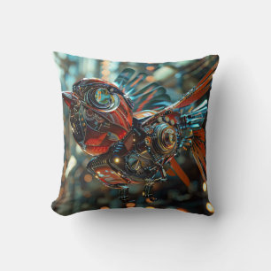 Future super powered electronic sparrow throw pillow