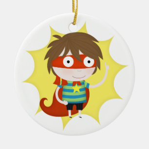 Future superhero ceramic ornament