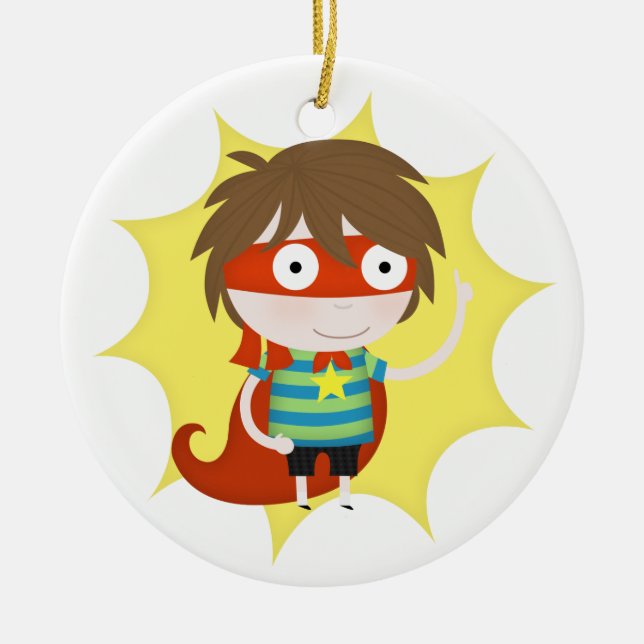 Future superhero ceramic ornament (Front)