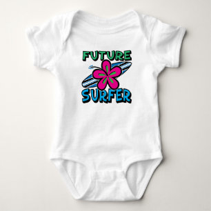 FUTURE SURFER HIBISCUS Infant Bodysuit crawler.