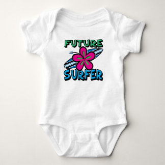 FUTURE SURFER HIBISCUS Infant Bodysuit crawler.