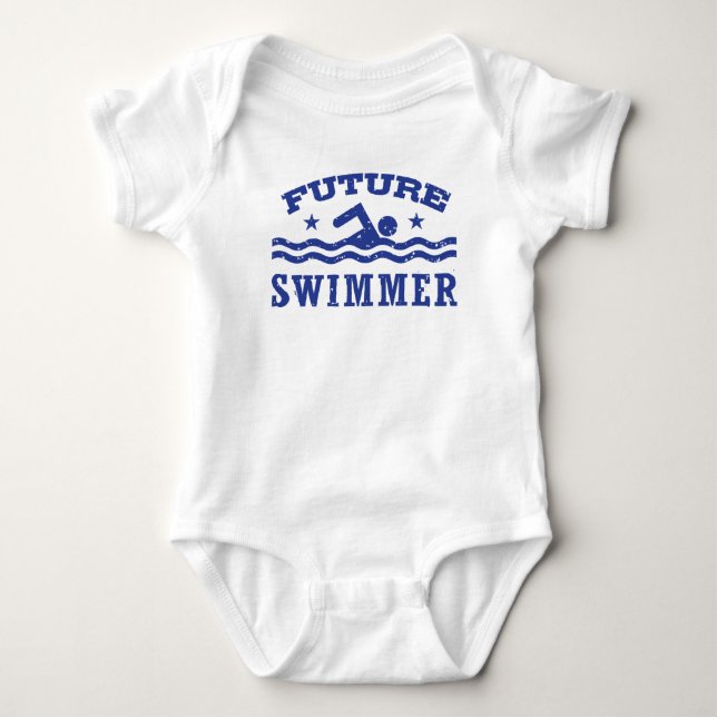 Future Swimmer Baby Bodysuit (Front)