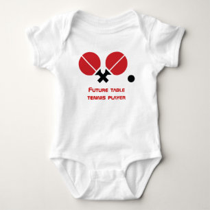 Future table tennis ping-pong player rackets, ball baby bodysuit