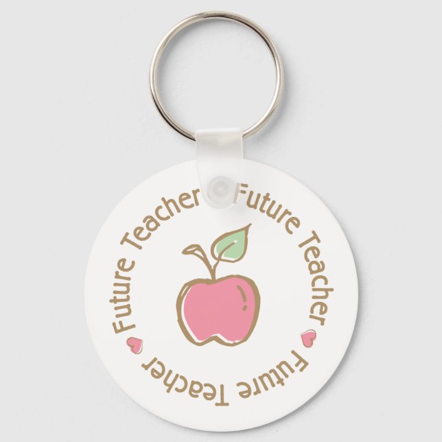 Future Teacher Apple Keychain (Front)