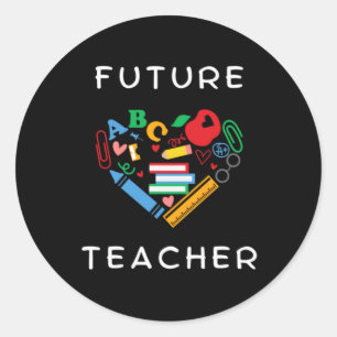 Future Teacher Classic Round Sticker