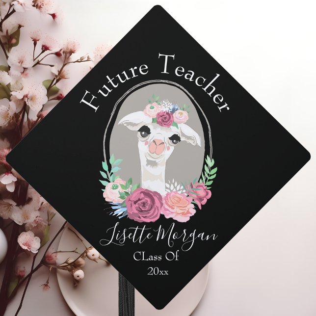 "Future Teacher" Llama Graduation Tassel Topper (Creator Uploaded)