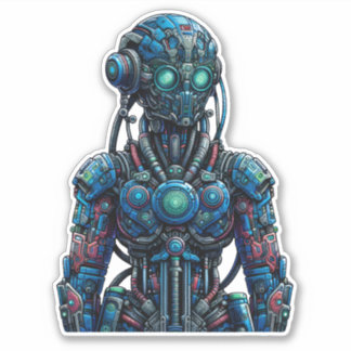 Future Tech Mechanical Cyborg Robot Sticker