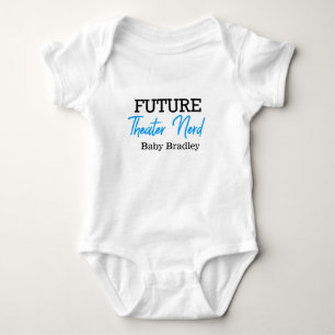 Future Theatre Nerd Blue Personalized Baby Bodysuit