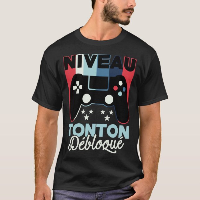 Future Tonton Gamer Announcement Pregnancy Uncle B T-Shirt (Front)