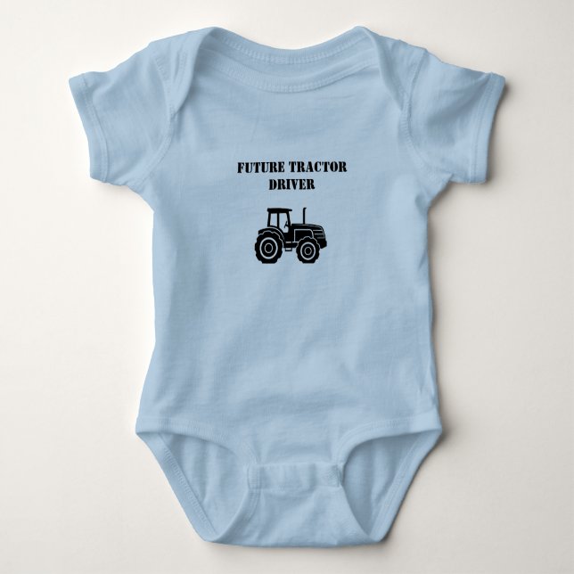 Future Tractor Driver Baby Bodysuit  (Front)